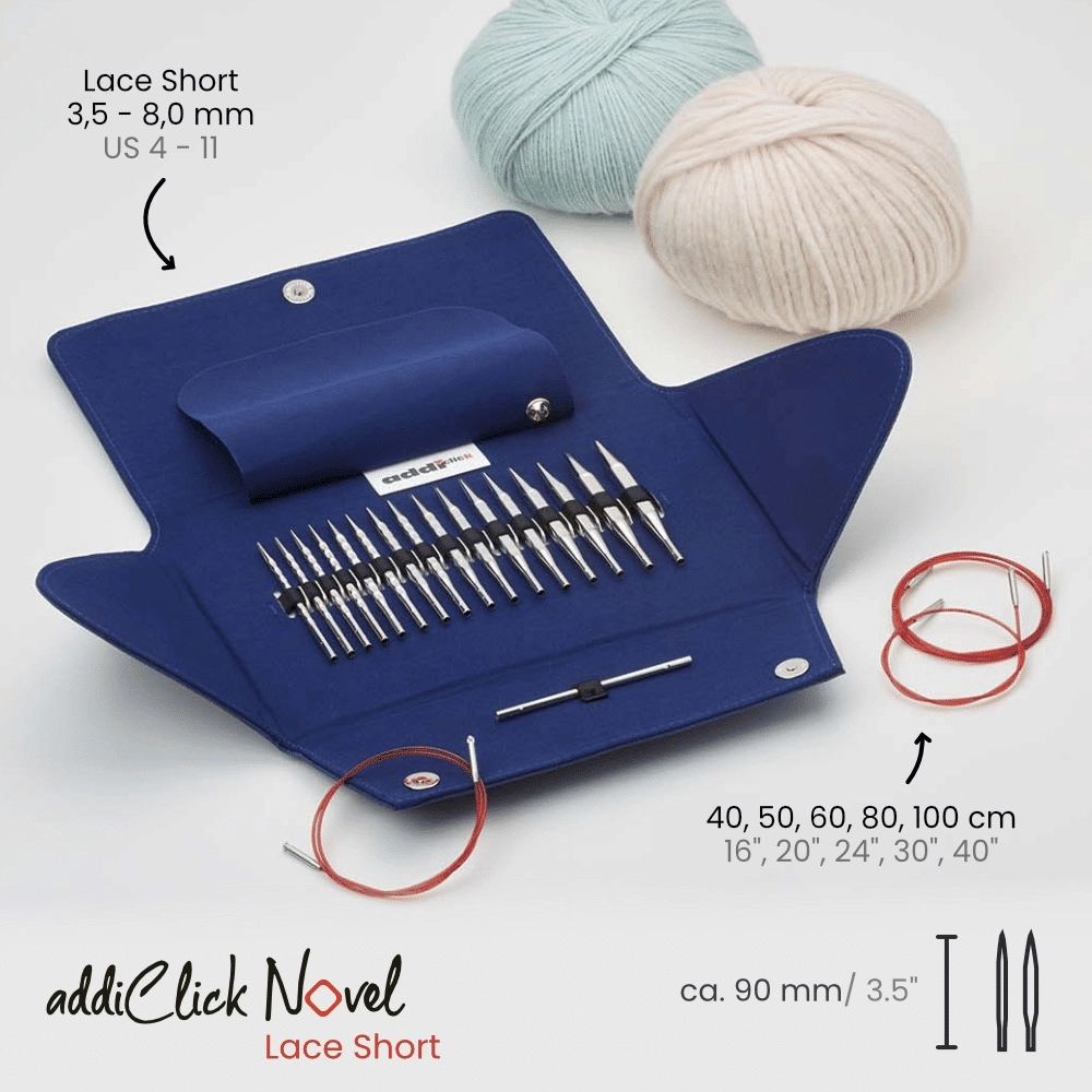 Addi Click Novel Değiştirilebilir Kısa Misinalı Şiş Seti 